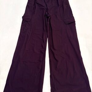 Old Navy Women's Dark Purple Wide-Leg Pants